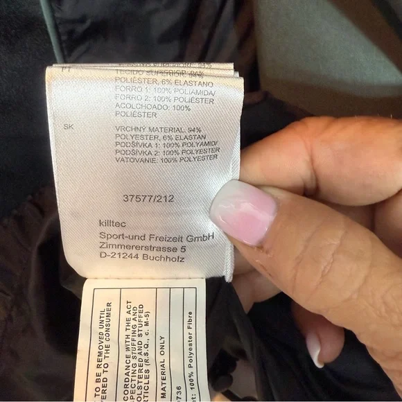 Killtec Women’s KSW 250 Ski Quilted Jacket in Green, Pink, & White Size 8, NWOT - Picture 10 of 16